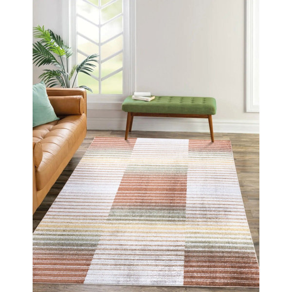 Metro Lane Alxavier Brown/Orange/Yellow Rug Wayfair.co.uk